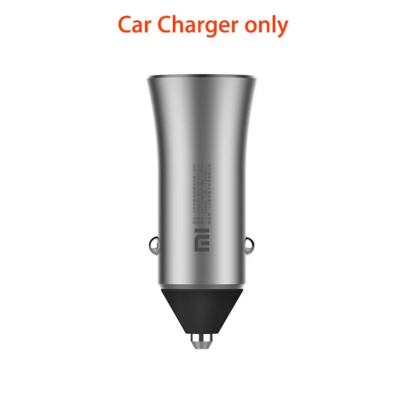 Car charger Only Оригинальное автомобильное зарядное устройство Xiao mi с двумя usb-портами 18 Вт, быстрая зарядка qc3.0 для Xiaomi mi 9 8 6 se redmi note 7 pro 6 5 A2 A1 mi X 3 2S MAX 3 A3 - Тип штекера: Car charger Only