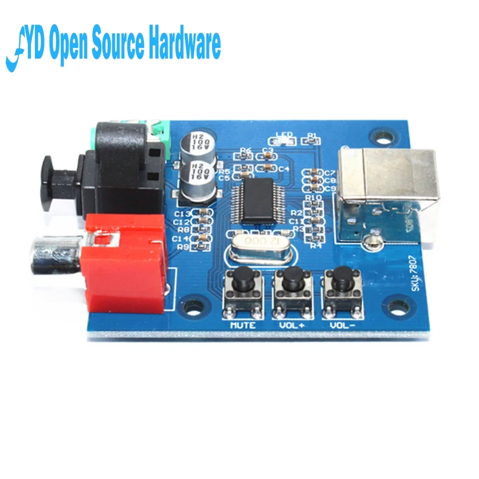 1 шт. PCM2704 аудио DAC USB к S/PDIF звуковая карта hifi декодер плата 3 5 мм аналоговый