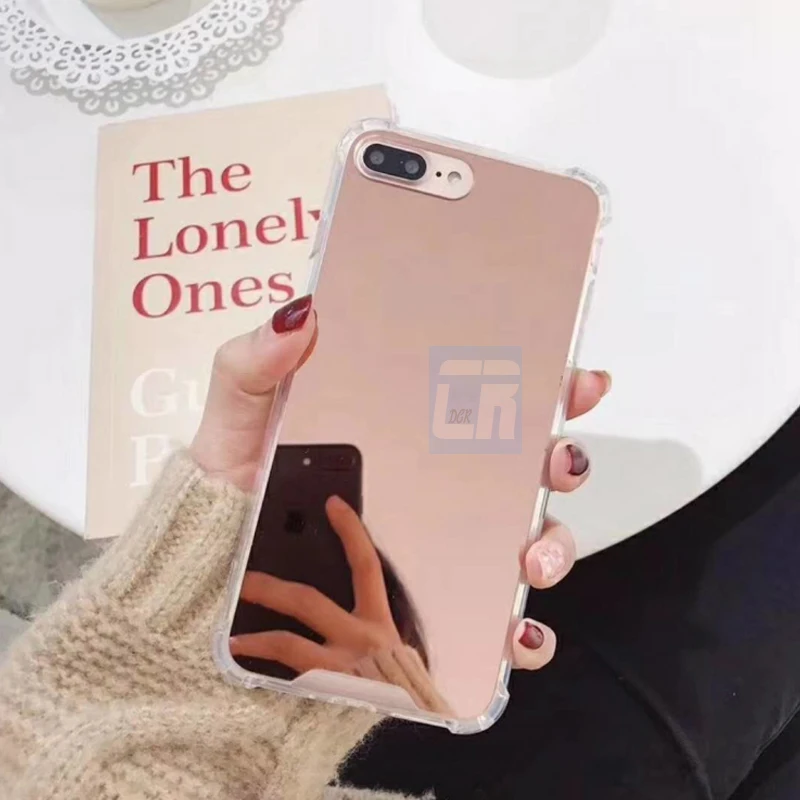Plating Mirror Phone Case for iPhone X XR XS Max Luxury Soft TPU Shockproof Cover 8 7 6 6s Plus Girly Cute Back Cases |