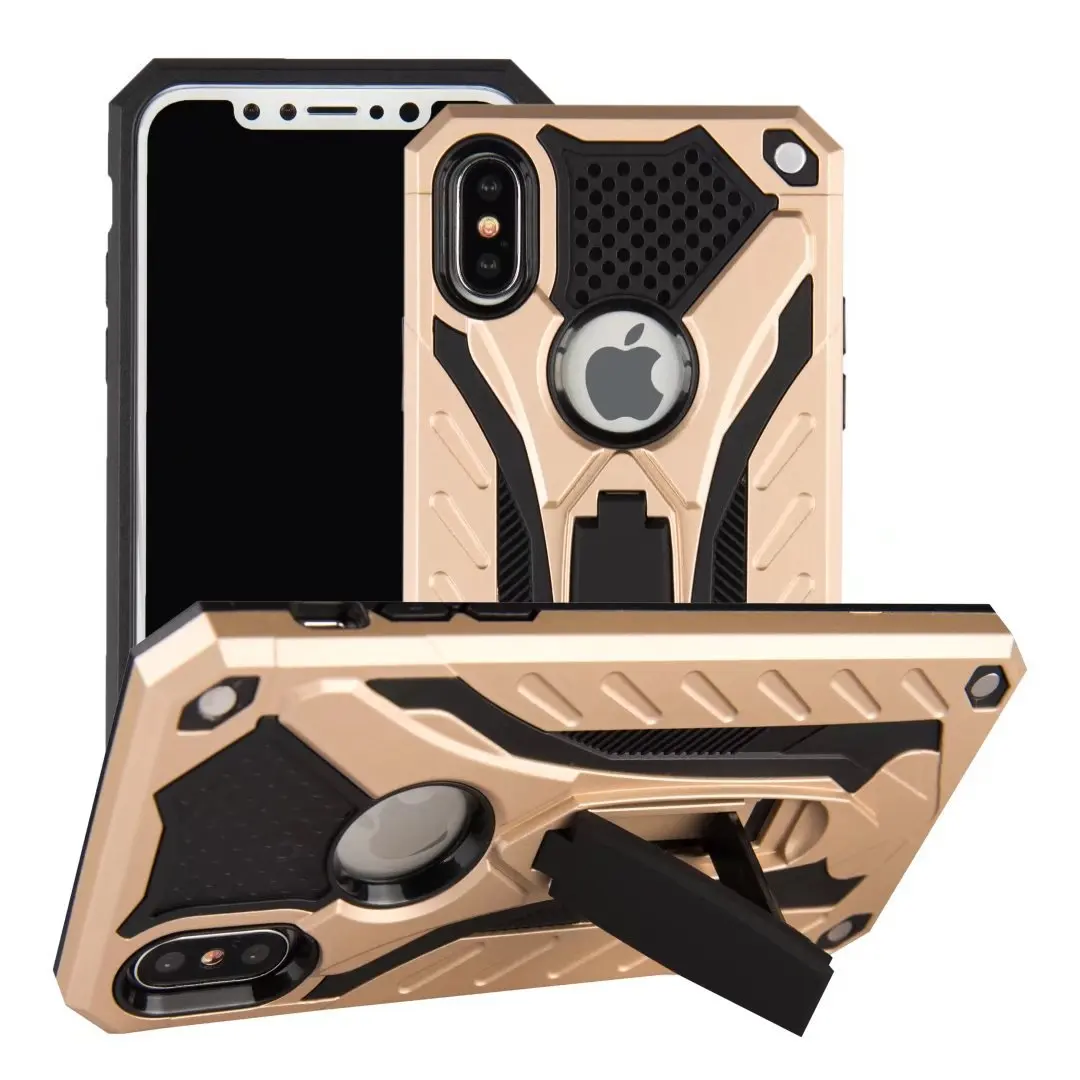For iPhone X Case Luxury Hybrid Hard PC+Soft TPU Full body Stand Shockproof 2017 Phone Cover |