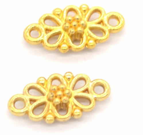 

140pcs Charm flower Connector 16*8mm 0.7g Antique silver bronze gold Handmade Jewelry Making DIY Supplies Alloy accessories Hot