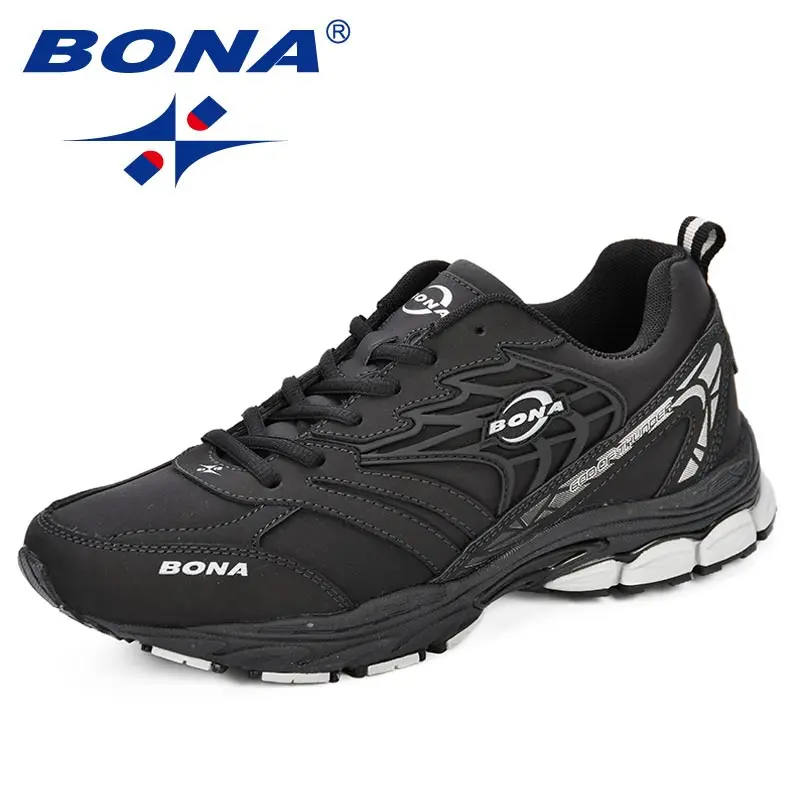 CHARCOAL SLIVER GREY BONA/мужские кроссовки; Новинка года; дизайнерская дышащая мужская обувь Atunmn; удобная модная мужская обувь для взрослых; модная мужская повседневная обувь - Цвет: CHARCOAL SLIVER GREY