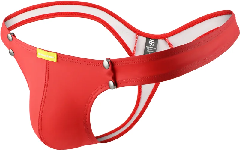 4PCS Low Waist Sexy Leather Pouch Underwea PU Underwear Men Underpants Male Panties Male Briefs Men's Lingerie Sexy Mens Briefs