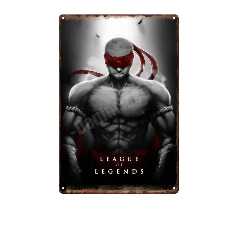 League of Legends табличка винтажная металлическая жестяная вывеска для паба бара