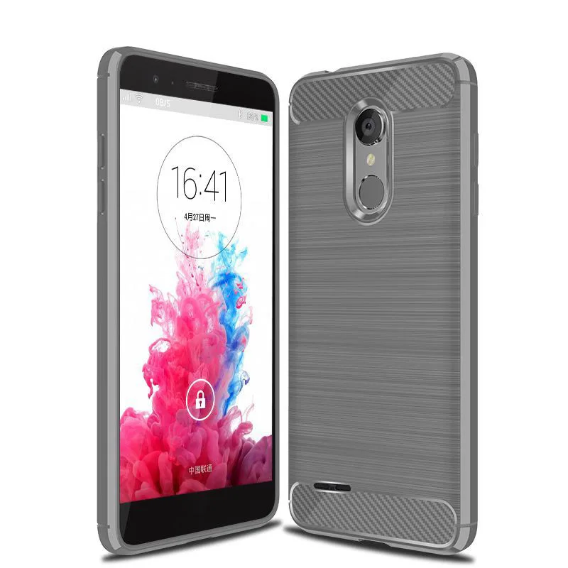 Чехол QAZ Maggie для LG LV3 2018 силиконовый мягкий ТПУ матовый чехол из углеродного
