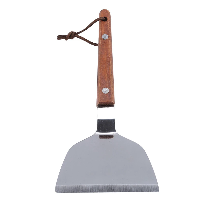1pcs Stainless Steel Pizza Shovel Metal Peel With Wood Handle Cake Pancake Pie Paddle Baking Tool | Дом и сад