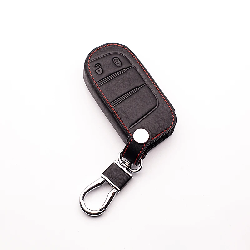 

New Genuine Leather Key Cover for Jeep Chiconno Free Light Freelander Guide for Fiat Key Remote Control Case keys accessories
