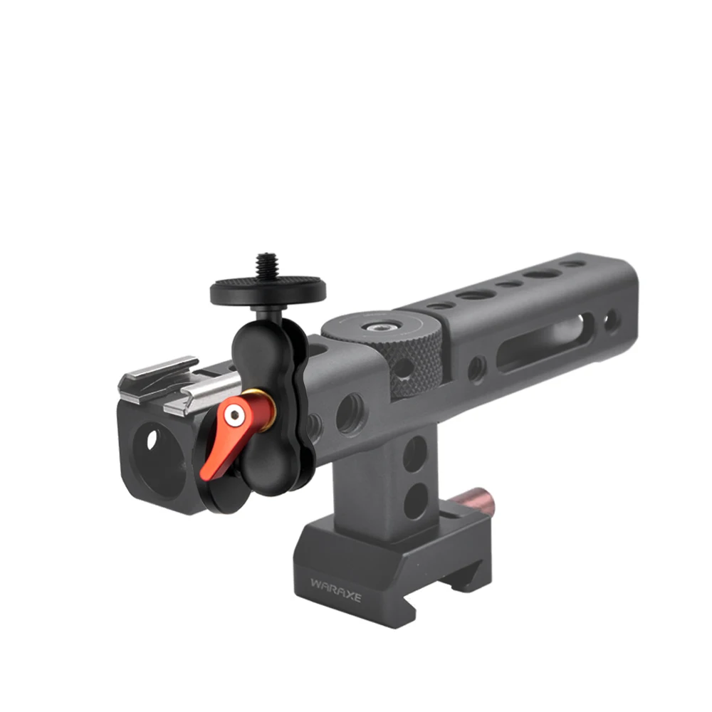 MINIFOCUS Multi-Function Double Ball Head with Shoe Mount and 1/4-inch Screw for DSLR Camera Cage LCD Monitor LED Lights | Электроника