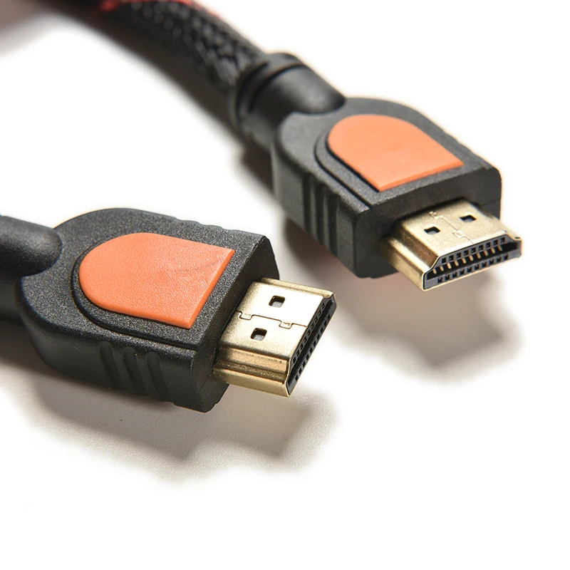 Позолоченный HDMI штекер-штекер Адаптер оплетка шнур 1 фут v1.4 1080P видео