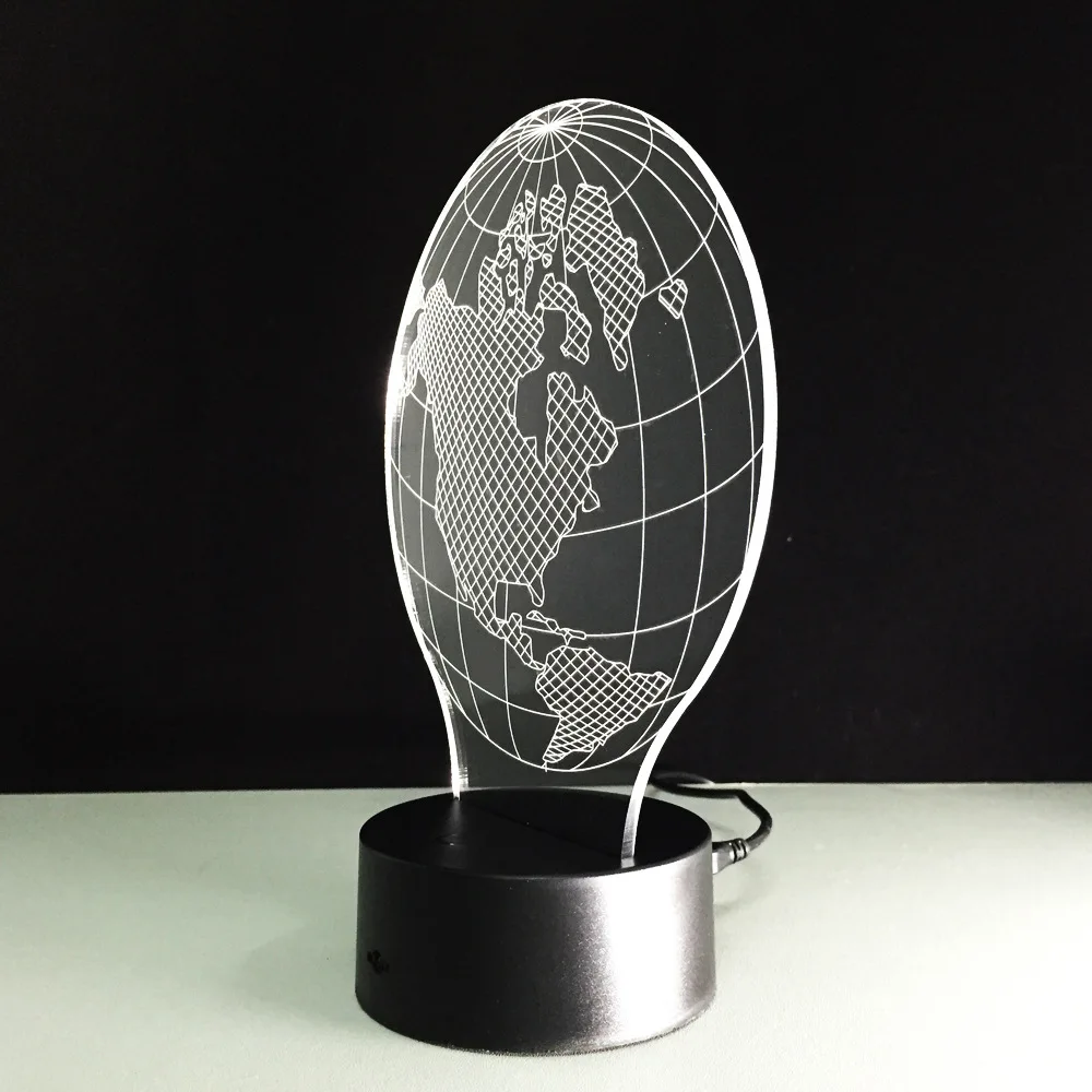 Американская карта 3D лампа 7 цветов Светодиодные ночные лампы для детей