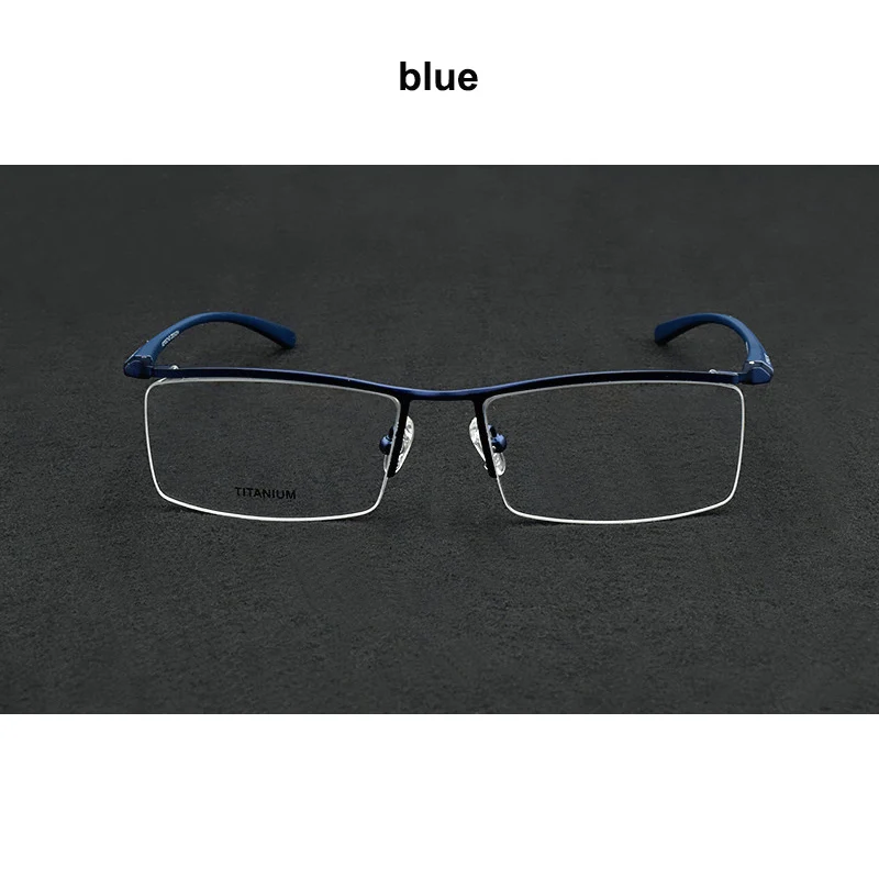 P5 Титановые очки, оправа для мужчин TR90 oculos de grau, компьютерные оптические очки, близорукость, nerd TH8218, бизнес наполовину оправа для очков, оправы - Цвет оправы: P5
