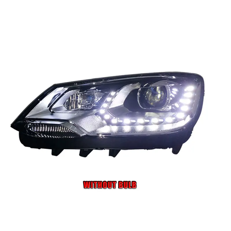 Without bulb 2 шт. светодиодный фары для VW Sharan 2012- светодиодный автомобильный фонарь ангельские глазки ксенон HID комплект Противотуманные фары светодиодный дневные ходовые огни - Цвет: Without bulb