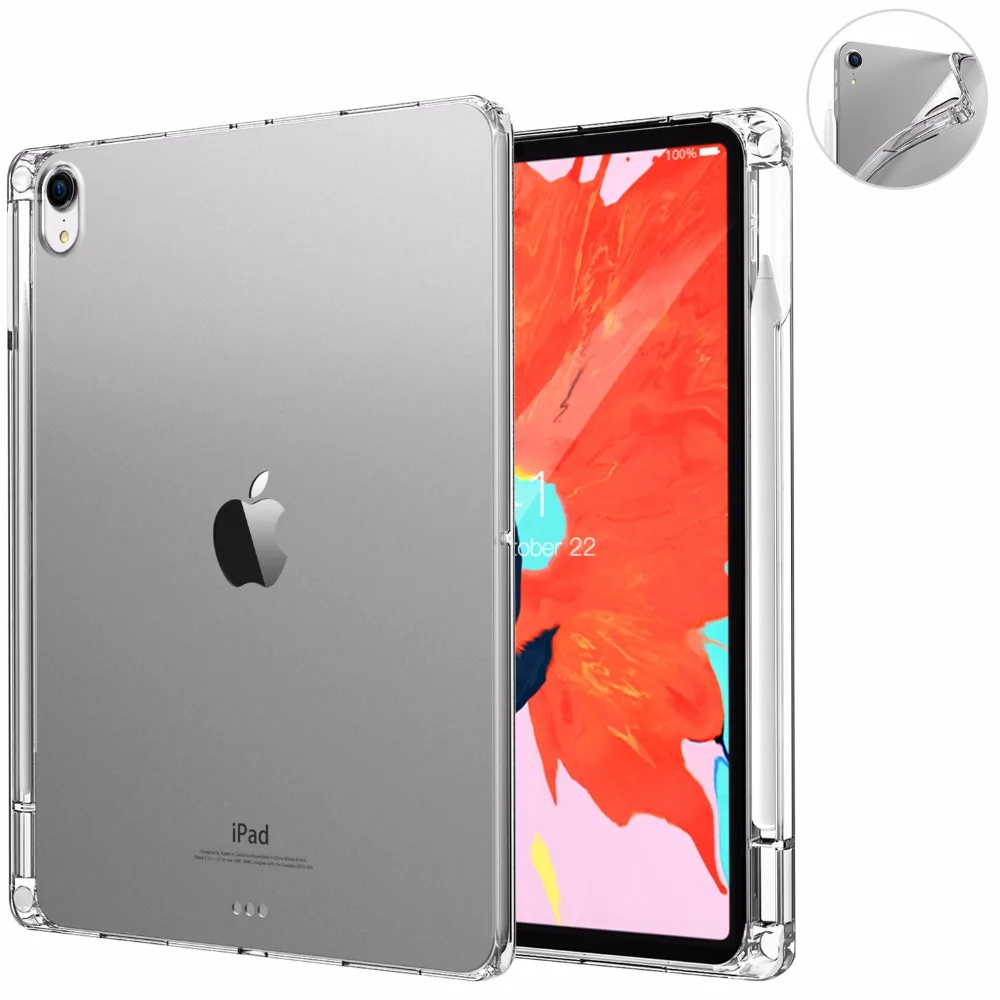 Чехол подходит для iPad Pro 11 &quot2018 с держателем карандашей Apple [Поддержка магнитной