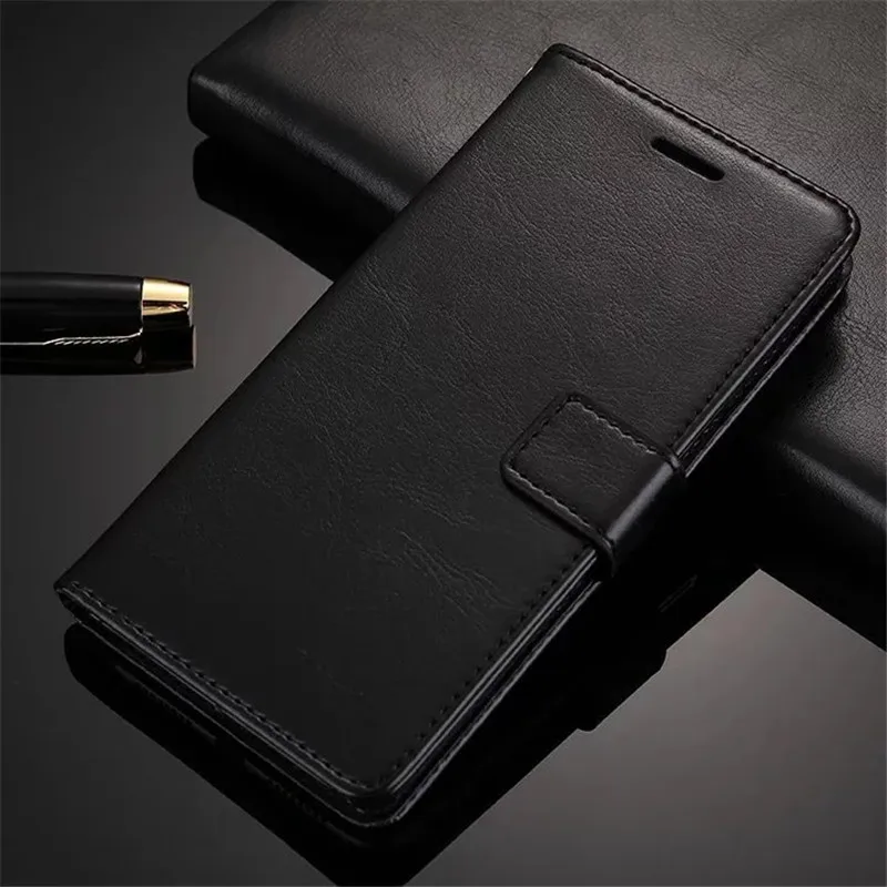 Кожаный чехол для Meizu M3E, чехол с откидной крышкой, 5,5 дюймов, кошелек с подставкой, чехол для телефона Meilan E Meizu M3E, чехол для телефона, чехол - Цвет: Black