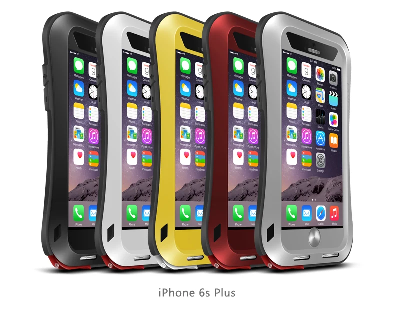 Gorilla glass) LOVE MEI Armor чехол для iPhone 6 6s 6 Plus металлический алюминиевый чехол для iPhone 6s Plus 6 Plus защита от воды/ударов/дождя