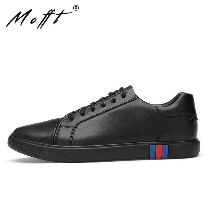 2019 Youth Trending Style Genuine Leather Low Top Men Casual Shoes Black White Solid Basic Leisure for Plus Size46 | Обувь