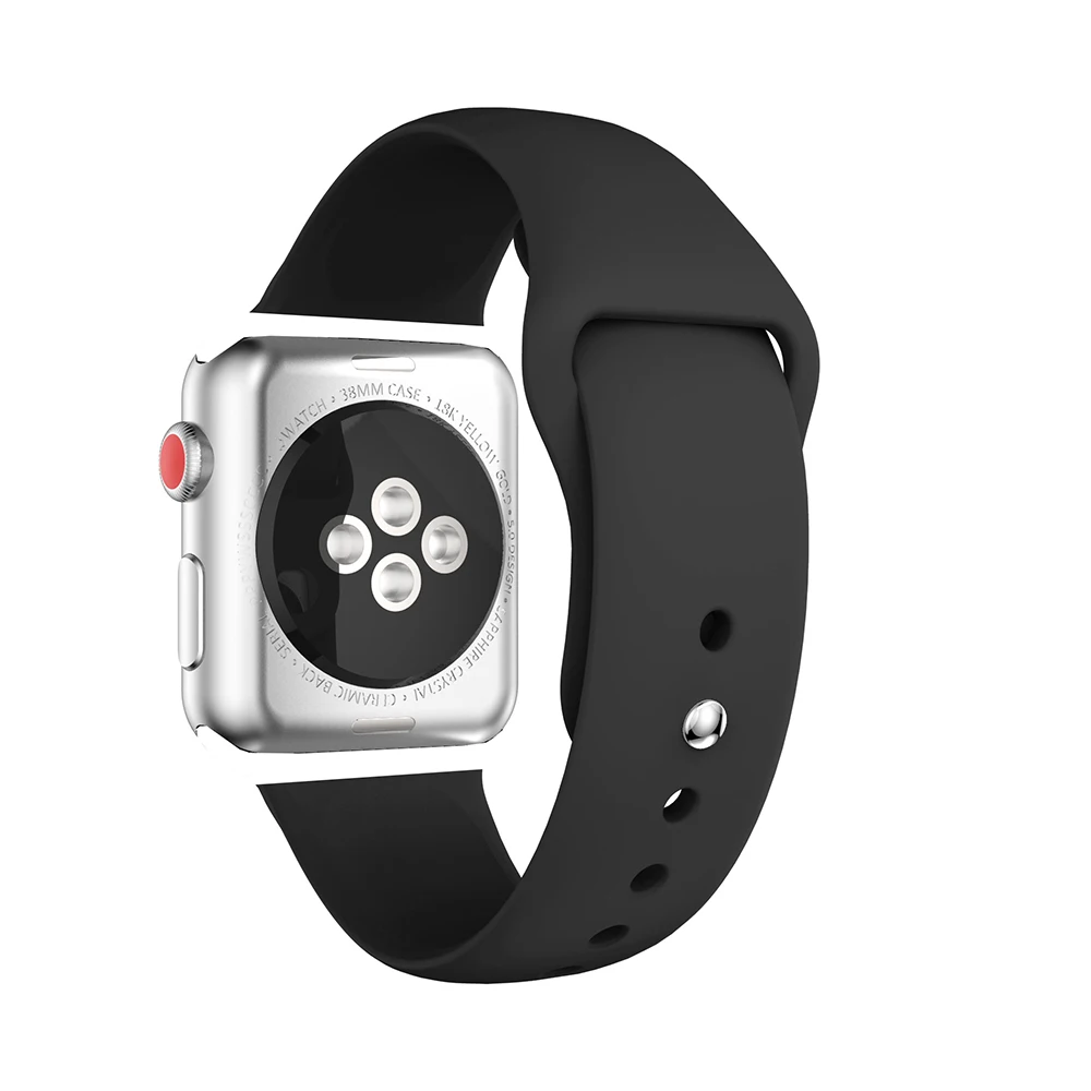 Sport silicone watchbands waterproof Strap band for apple watch strap 38mm/42mm 40mm/44mm For iwatch seris 4 3 2 1 New wristband | Наручные