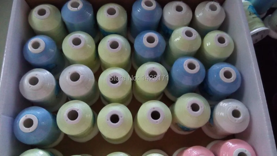 Бренд Simthread лидер продаж нейлоновая нить 1000 м светится в темноте для вышивки с