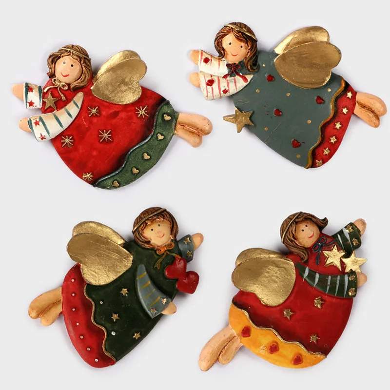 Милые магниты на холодильник винтажные Ретро наклейки в виде ангелов из смолы