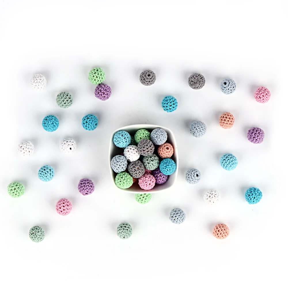 TYRY.HU 200 шт. вязаные крючком круглые деревянные бусины искусственные 16 мм для мам