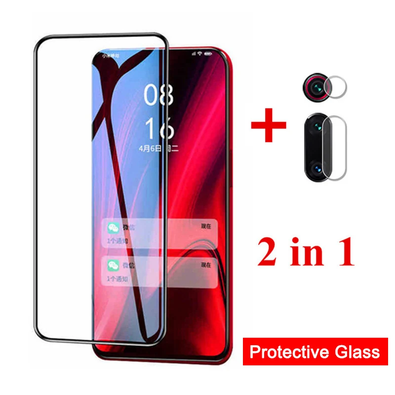 Front And Lens Glass 2 в 1 Защитное стекло для Xiaomi mi 9T Pro Защитная пленка для объектива камеры на redmi k20 pro Полное покрытие стекло mi 9 t mi 9 t - Цвет: Front And Lens Glass