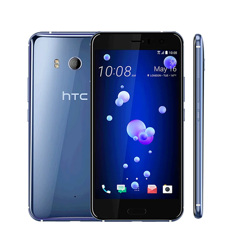 Разблокированный htc U11 GSM 3g 4G 4 ГБ ОЗУ 64 Гб ПЗУ отпечаток пальца NFC Android мобильный телефон Восьмиядерный 5," 12 МП и 16 Мп wifi gps
