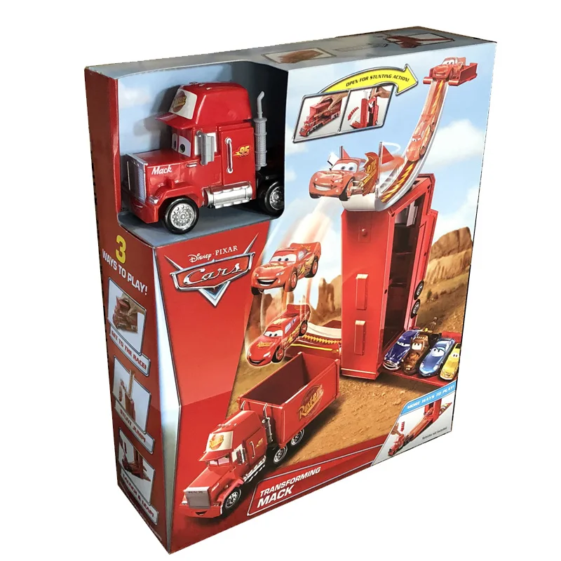 Дисней Pixar тачки 3 трансформирующиеся Mack Playset без машинного освещения MCQUEEN ABS автомобиль литые игрушки модель машинки для мальчика