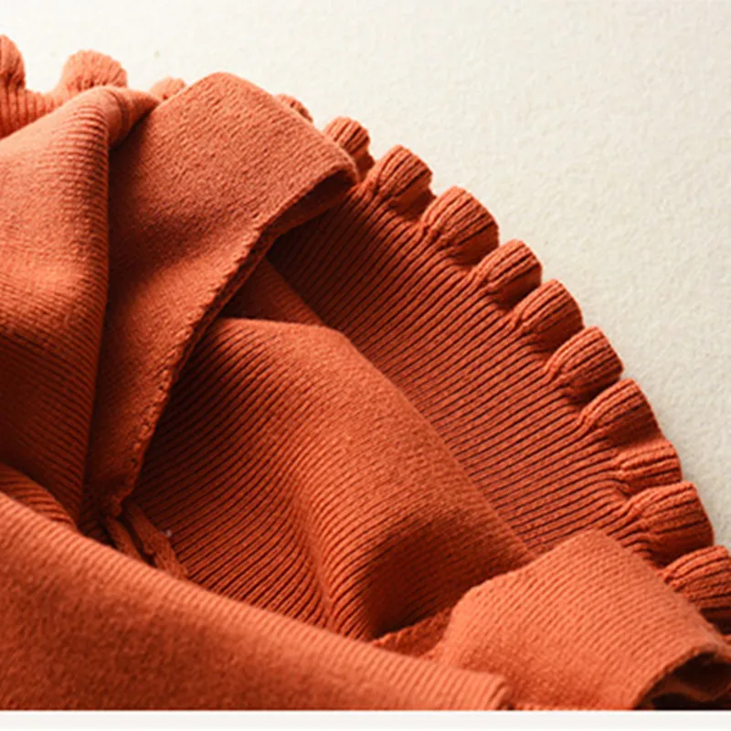 

Spring and Autumn New Cashmere Sweater Off-Shoulder Long Sweater Skirt Women Knee Knit Wool Pullover Slim Long Skirt