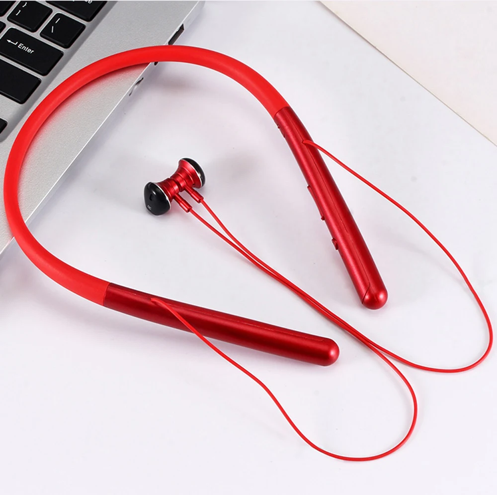 Новые беспроводные Bluetooth наушники с шумоподавлением, Спортивная стереогарнитура, Bluetooth V5.0, шейные наушники с микрофоном PK i7s