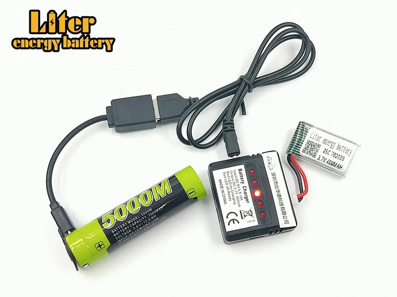 3 7 V 400mAh 702030 25C Li Po батарея с 1in5 зарядное устройство набор для Eachine E55 FQ777 FQ17W Hubsan H107 X11C