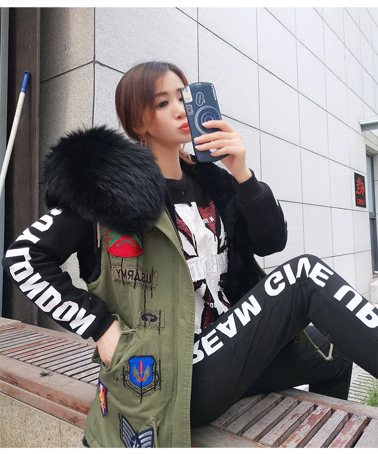 Зимняя куртка женская парка жилет из натурального меха пальто с воротником из натурального Лисьего меха куртка с капюшоном корейская мода уличная верхняя одежда