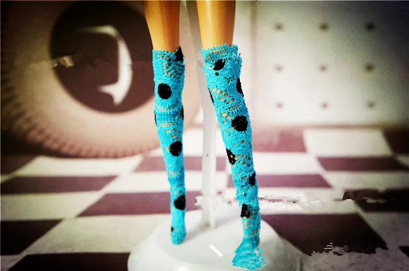 QMXD 3 пара/лот милые куклы Полосатые чулки для 1/6 Kurhn Barbies monster Momoko Pullip Blyth кукольные