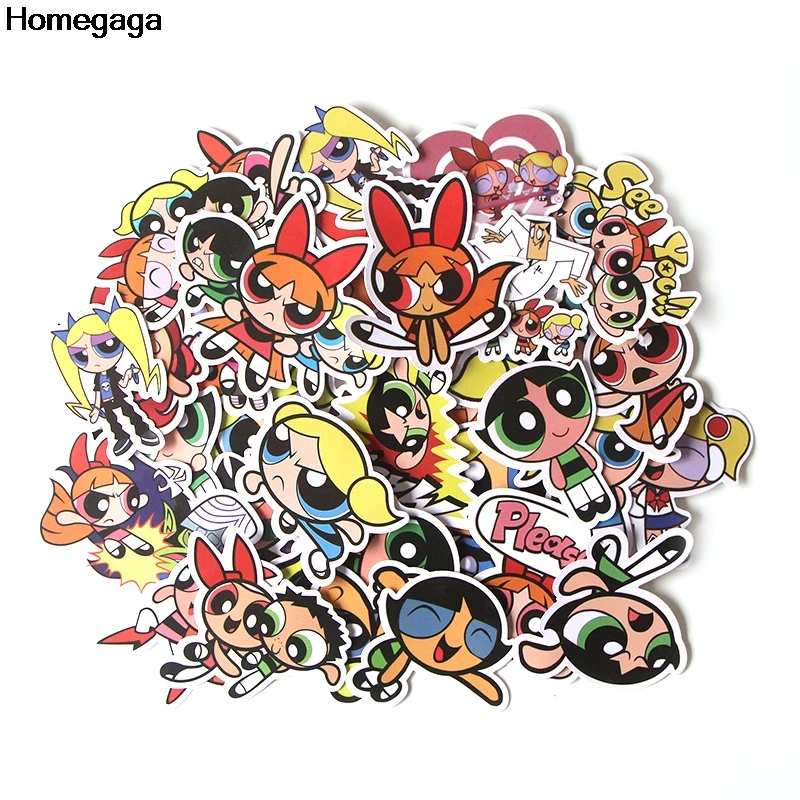 Homegaga 36 шт. Powerpuff девочки дети пастеры diy косплей блокнот с рисунком телефон ноутбук велосипед Скрапбукинг наклейки D2014