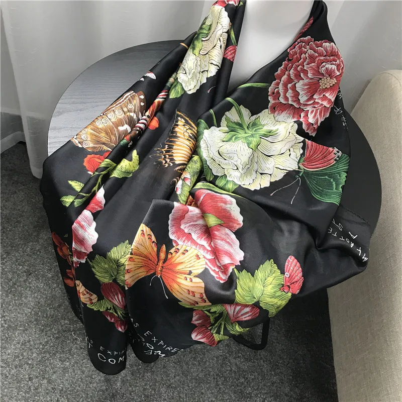 4 цвета Модный Дамский шарф бабочка солнцезащитный длинный шаль полотенце для