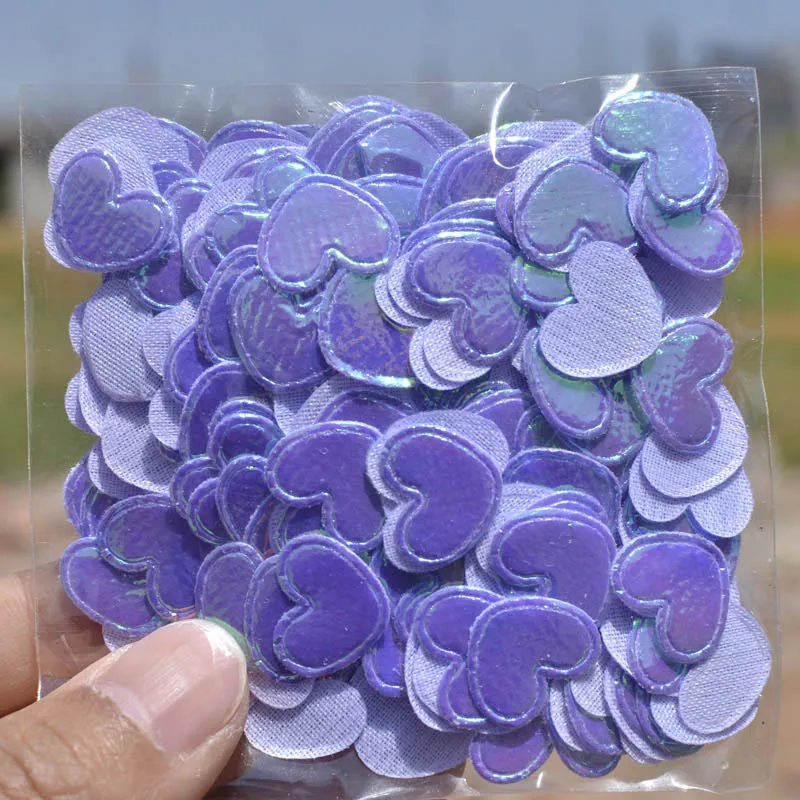 AB Purple 500 шт AB Цвет в форме сердца патч для свадьбы/вечерние/рождественские украшения Аппликации Ремесло DIY аксессуары K41 - Цвет: AB Purple