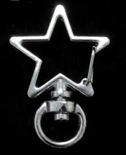 10pcs silver star 5-10 шт Kawaii Сердце DIY аксессуары Дельфин Омар застежка Декор звезда Сакура Подвески Ювелирные изделия из смолы крючки для ключей фурнитура - Цвет: 10pcs silver star