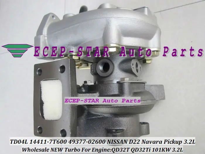 Бесплатная доставка турбокомпрессор TD04L 14411-7T600 49377-02600 для NISSAN TD27 NS25 Navara D22 Pickup 3.2L