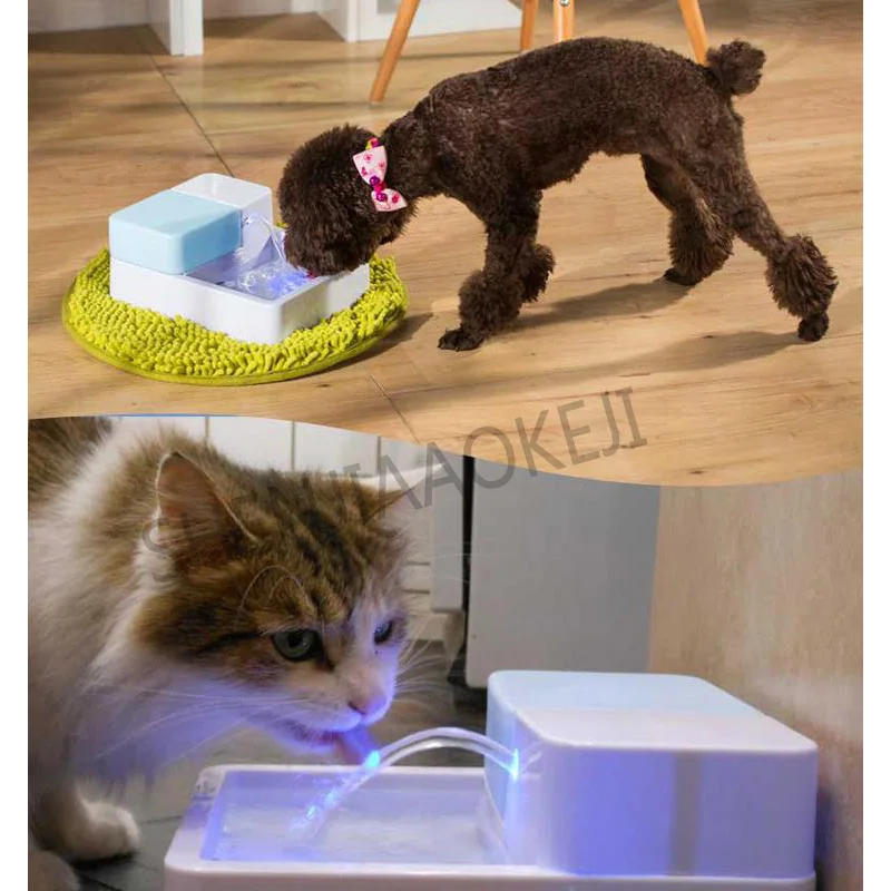 Pet автоматический диспенсер для воды с LED 12V универсальная питьевая вода собак