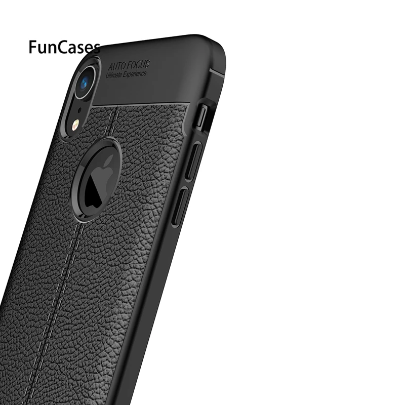 For iPhone XS Case XR Cover Original Lichee Pattern Shock Proof Soft TPU Phone Cases Apple Max Back Covers | Мобильные телефоны и