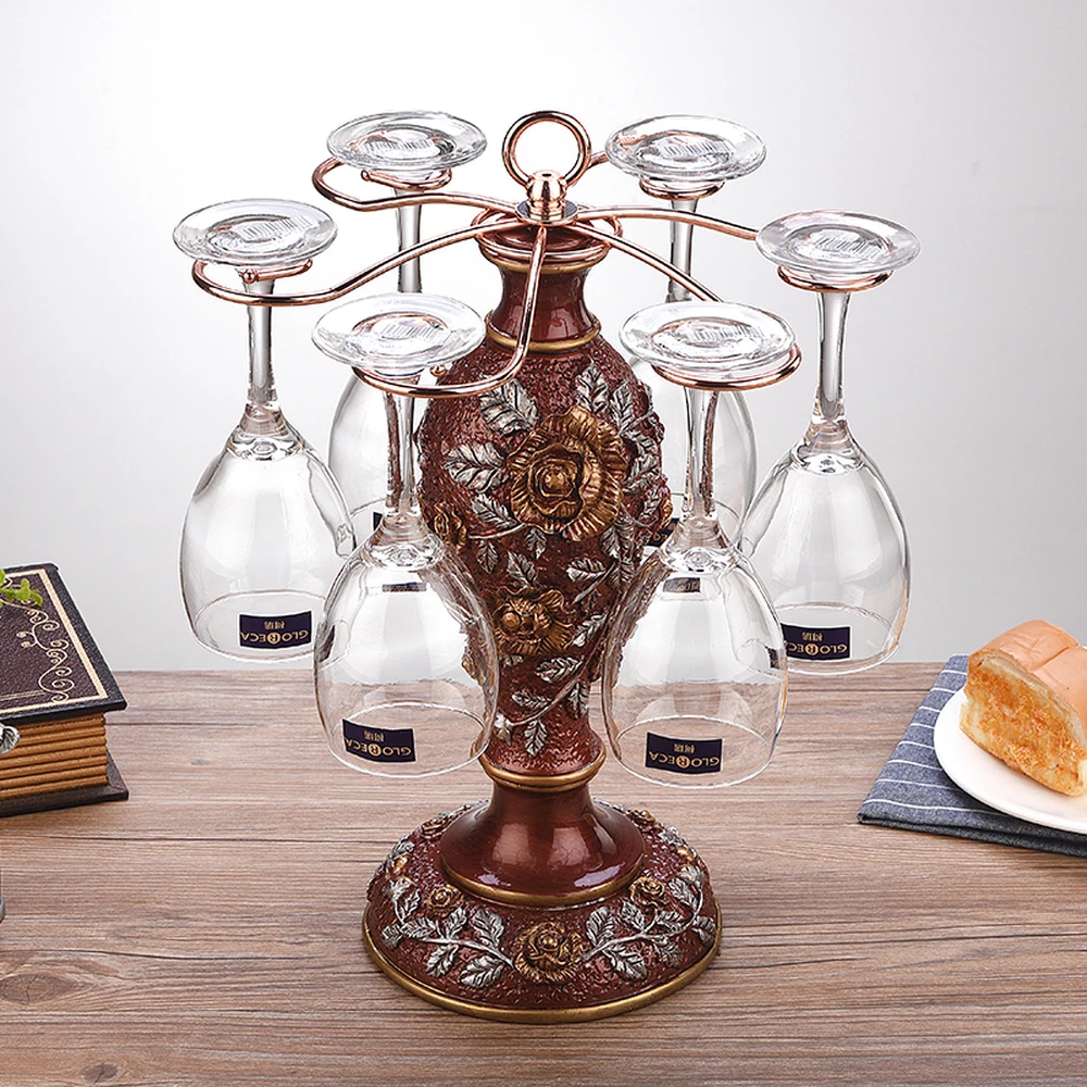 Европейский стиль подвесная стойка для чашки красного вина полка гостиной из