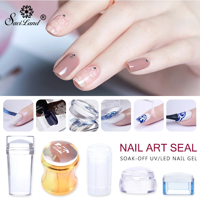Saviland Гель лак для ногтей пластины стемпинга штамп дизайна Гелевый стемпинг