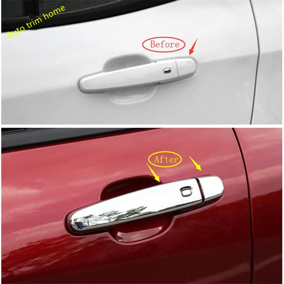 

Outside Car Door Pull Handle Catch Cap Cover Trim Fit For Chevrolet Equinox 2017 - 2022 Chrome Accessories Exterior Refit Kit