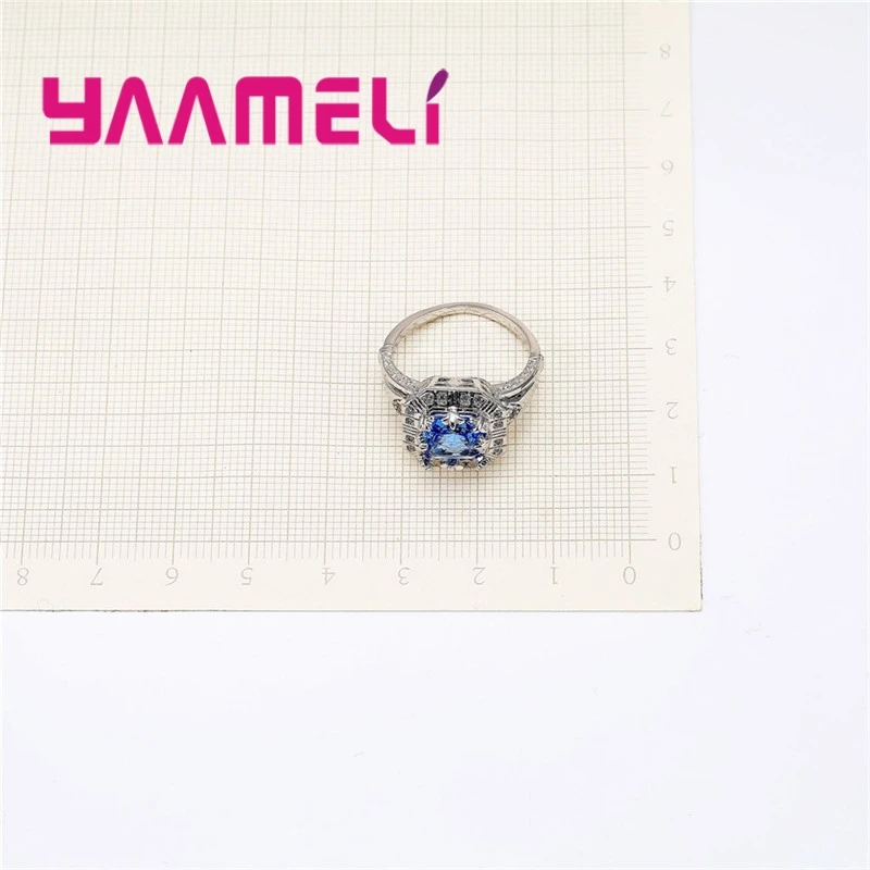 Высокое качество винтажные большие синие квадратные хрустальные камни дизайн из