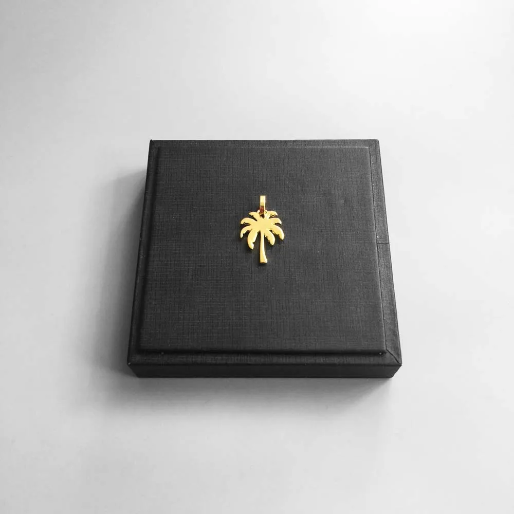 Подвеска золотистого цвета пальмовое кокосовое дерево 2018 модные ювелирные