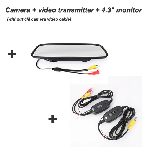 wireless monitor 1 HD Автомобильная CCD камера заднего вида ночного видения, водонепроницаемая парковочная камера для Ford Fiesta Focus 2 S-MAX S Max Mondeo Kuga Escape 2013 - Название цвета: wireless monitor 1