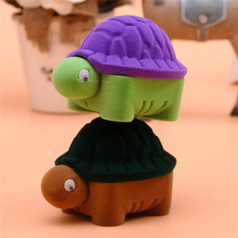 

Футляр для хранения ювелирных изделий, кольцо с черепахой, серьги, Подарочная коробка, чехол для упаковки и демонстрации ювелирных изделий