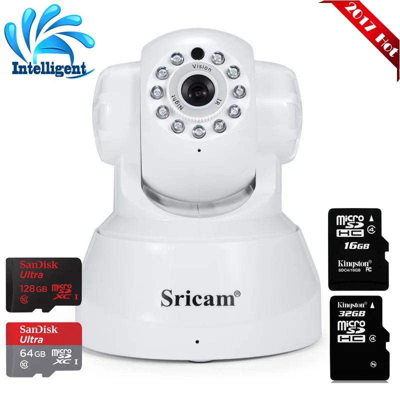 Sp012 sricam ip камера 720 P hd wi fi ик радионяня беспроводной панорамирования/наклона