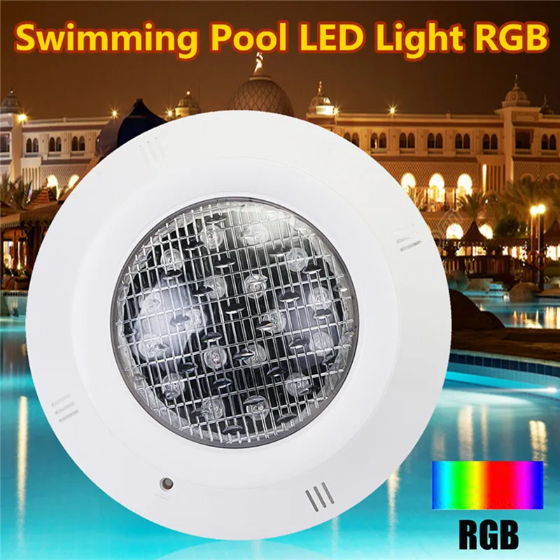 18 W Светодиодный rgb-светильник для бассейна световые подводные огни 7 цветов IP68