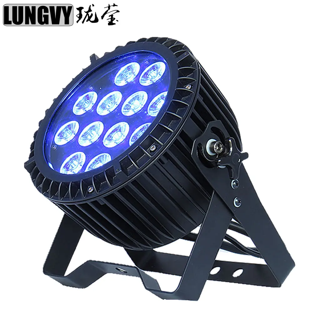 

Free Shipping Waterproof 12x15w 5in1 RGBWA Outdoor Stage LED Par Light IP65 DMX512 5/9 CH DJ Disco Party Wedding LED Par Can