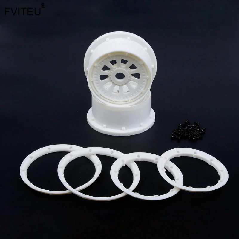 FVITEU высокопрочные нейлоновые ступицы и beadlocks Набор подходит 1/5 Losi 5ive T Rovan LT/SLRT Baja 4WD